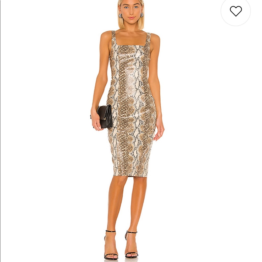 NWT Lovers + Friends Midi Dress in Snake Skin